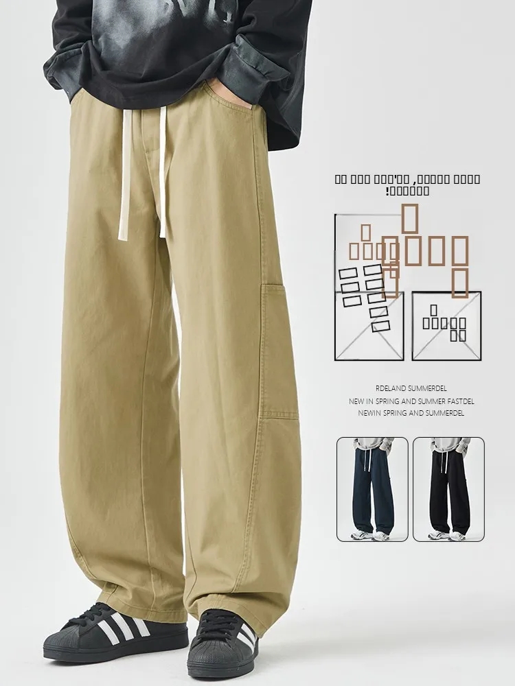 Fall 2026 Men's Pure Cotton Wide Leg Casual Pants Multiple kets Loose Fit Design Trendy Brand Casual Trousers
Fall 2026 Men's Pure Cotton Wide Leg Casual Pants Multiple kets Loose Fit Design Trendy Brand Casual Trousers