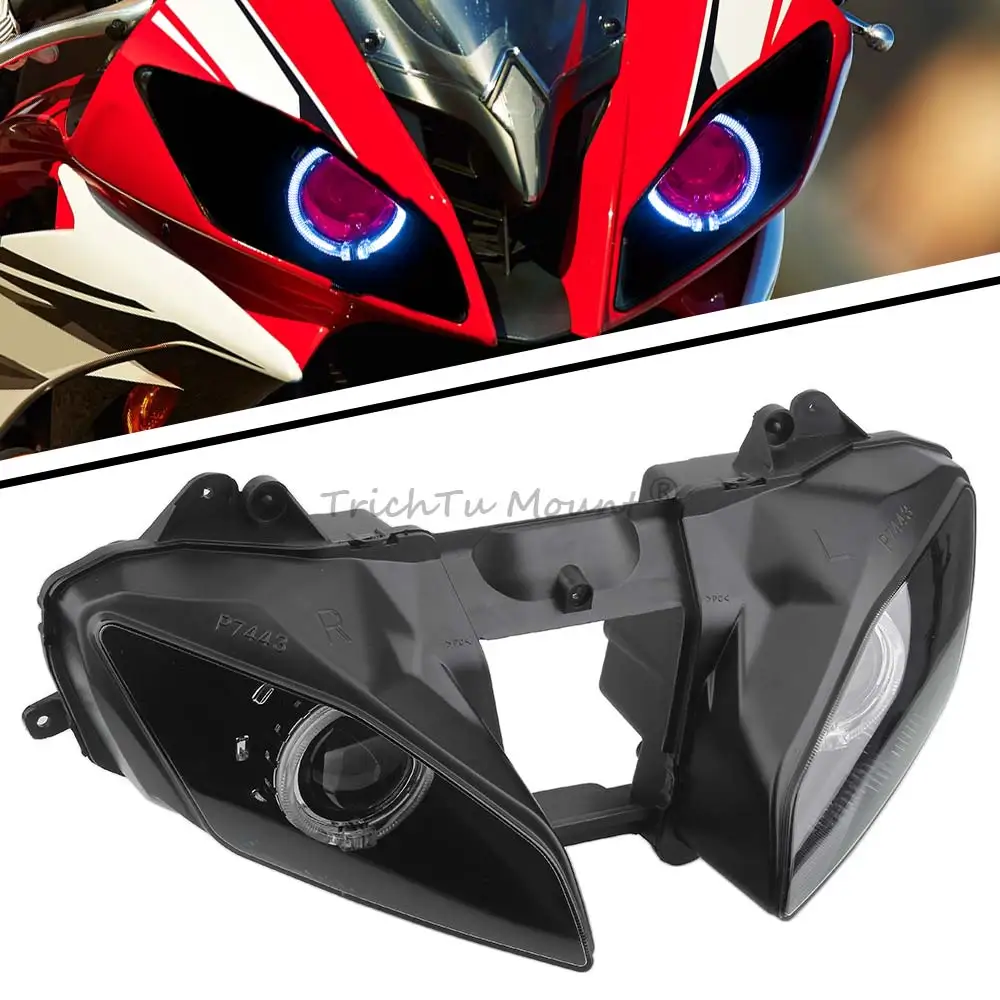Motorcycle Front HID Projector Headlight Assembly Angel Devil Eyes LED Hi/Lo Beam Head Lamp For Yamaha YZF-R6 2008-2015
Motorcycle Front HID Projector Headlight Assembly Angel Devil Eyes LED Hi/Lo Beam Head Lamp For Yamaha YZF-R6 2008-2015