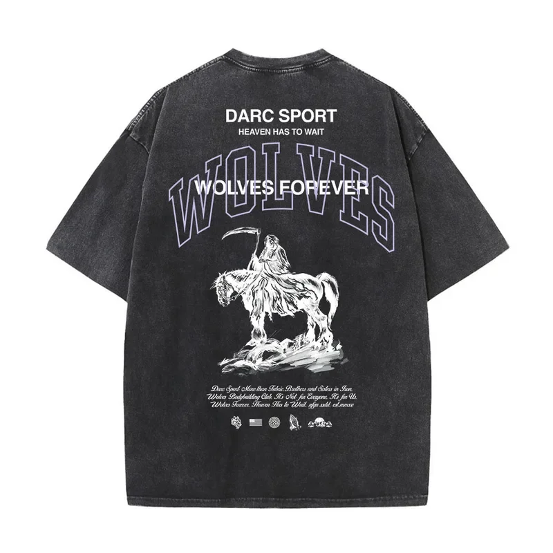 Спортивная винтажная потертая футболка унисекс DARC Wolf, мужские и женские хлопковые футболки оверсайз, летние футболки в стиле хип-хоп с коротким рукавом для пары
Спортивная винтажная потертая футболка унисекс DARC Wolf, мужские и женские хлопковые футболки оверсайз, летние футболки в стиле хип-хоп с коротким рукавом для пары
