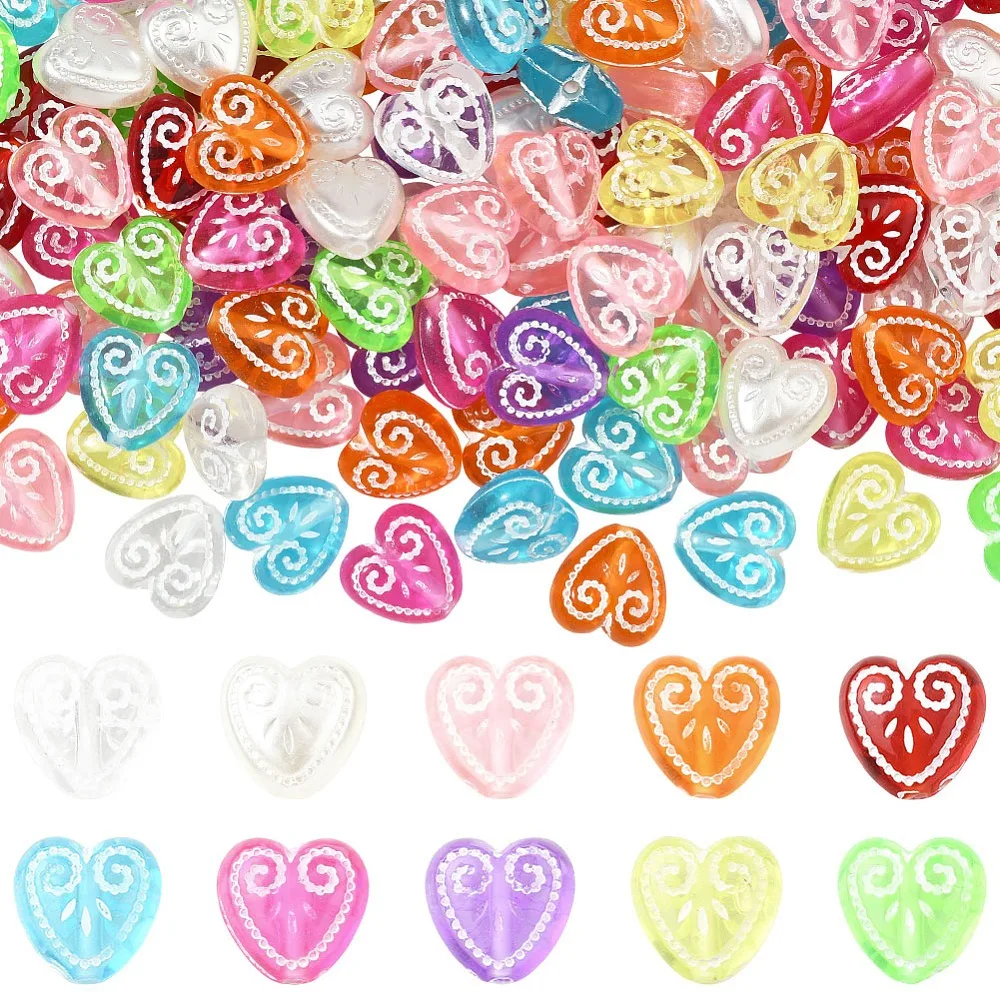 200Pcs 10 Colors Transparent Resin Beads Heart Mixed Color 11.5x11.5x6.5mm Hole: 1.6mm 20pcs/color
200Pcs 10 Colors Transparent Resin Beads Heart Mixed Color 11.5x11.5x6.5mm Hole: 1.6mm 20pcs/color