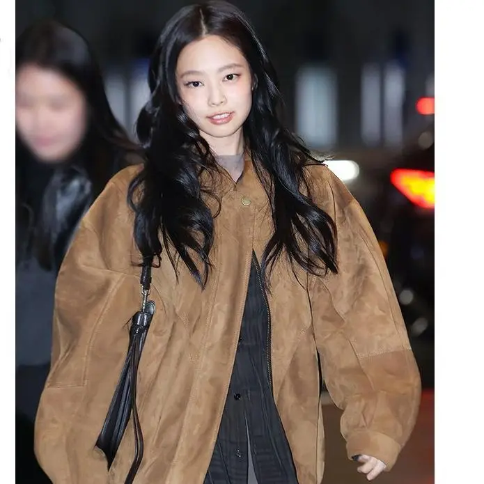 Женская замшевая куртка, винтажное мотоциклетное пальто, стиль Old Money, роскошный свободный крой, повседневный пиджак 
Женская замшевая куртка, винтажное мотоциклетное пальто, стиль Old Money, роскошный свободный крой, повседневный пиджак