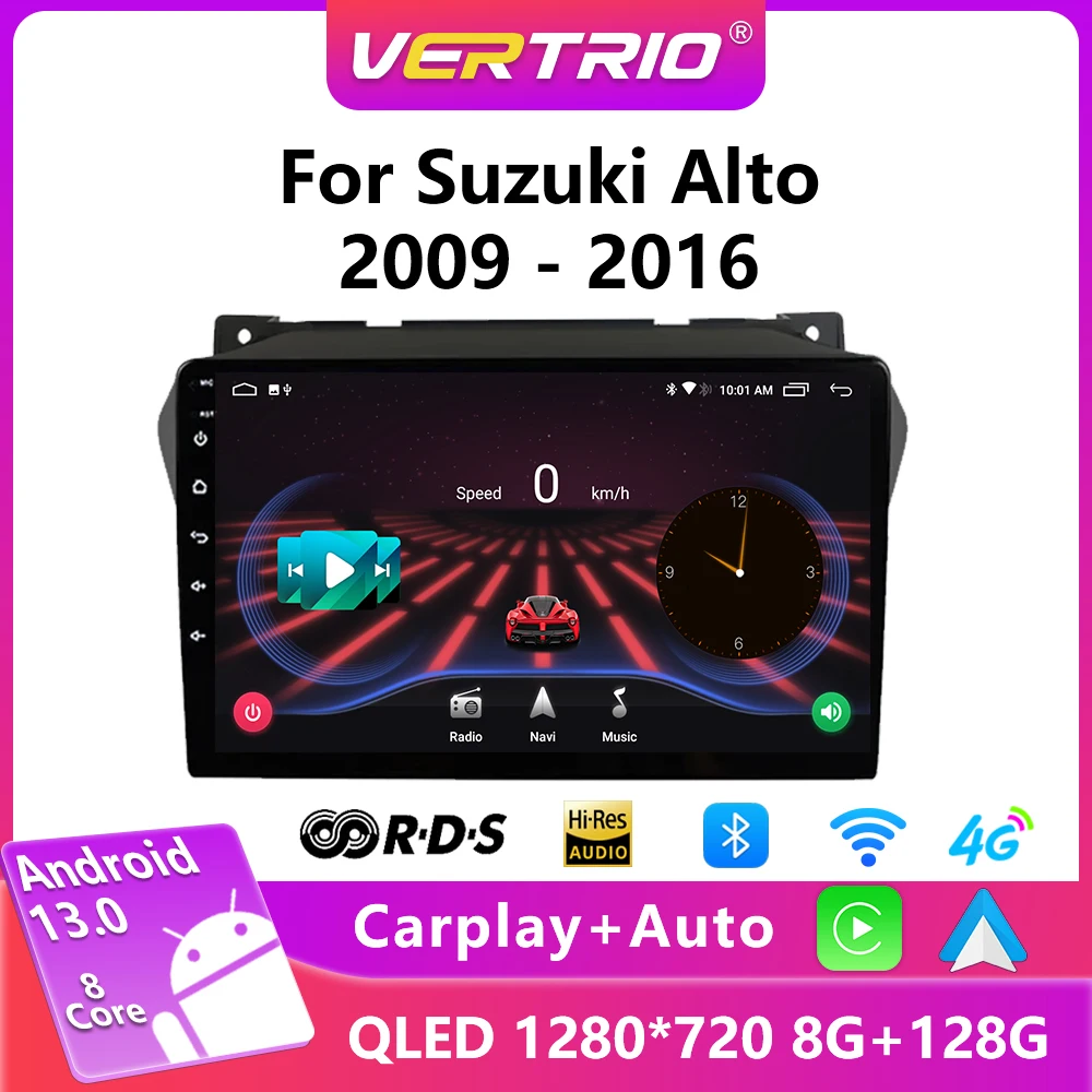For Suzuki Alto 2009 2010-2016 4+64G 2 DIN Android 12.0 Car Radio Multimedia Player Carplay Auto GPS Navigation DSP RDS WIFI DVD
For Suzuki Alto 2009 2010-2016 4+64G 2 DIN Android 12.0 Car Radio Multimedia Player Carplay Auto GPS Navigation DSP RDS WIFI DVD