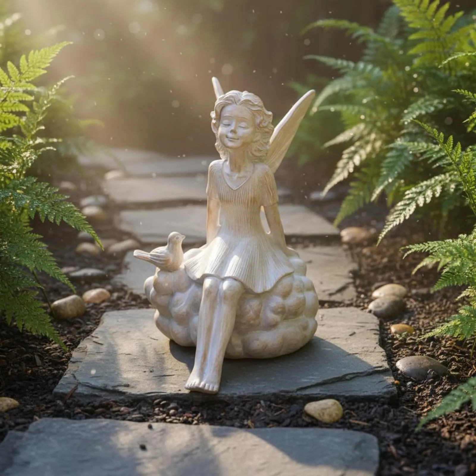 Fairy Garden Statue Creative Design Fairy Figurine with Avian Companion House Decoration Cement Color Finish for Balcony, Yard
Fairy Garden Statue Creative Design Fairy Figurine with Avian Companion House Decoration Cement Color Finish for Balcony, Yard