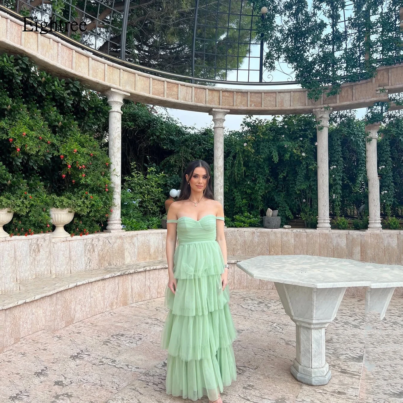Eightree Light Green Beach Prom Dresses Sweetheart Neck Off The Shoulder Party Gowns Multi Layer Long Dress Gown Customized
Eightree Light Green Beach Prom Dresses Sweetheart Neck Off The Shoulder Party Gowns Multi Layer Long Dress Gown Customized