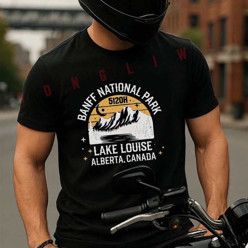 Летняя футболка с принтом National Park Lake Louise для мужчин и женщин, дышащая быстросохнущая спортивная футболка с короткими рукавами для мотоспорта
Летняя футболка с принтом National Park Lake Louise для мужчин и женщин, дышащая быстросохнущая спортивная футболка с короткими рукавами для мотоспорта
