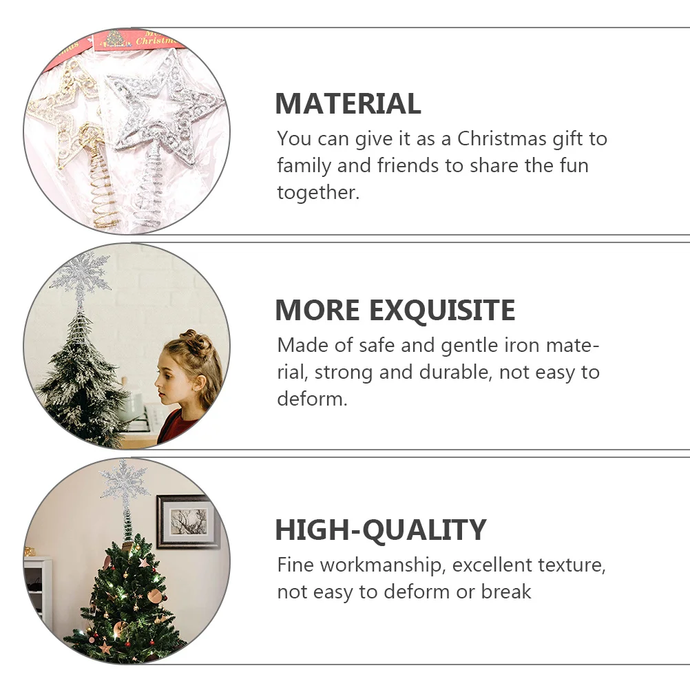 1Pcs Christmas Tree Snowflake Decorative Treetop Topper Strong Hold No Fall Off Ideal for Christmas Tree Holiday Display
1Pcs Christmas Tree Snowflake Decorative Treetop Topper Strong Hold No Fall Off Ideal for Christmas Tree Holiday Display