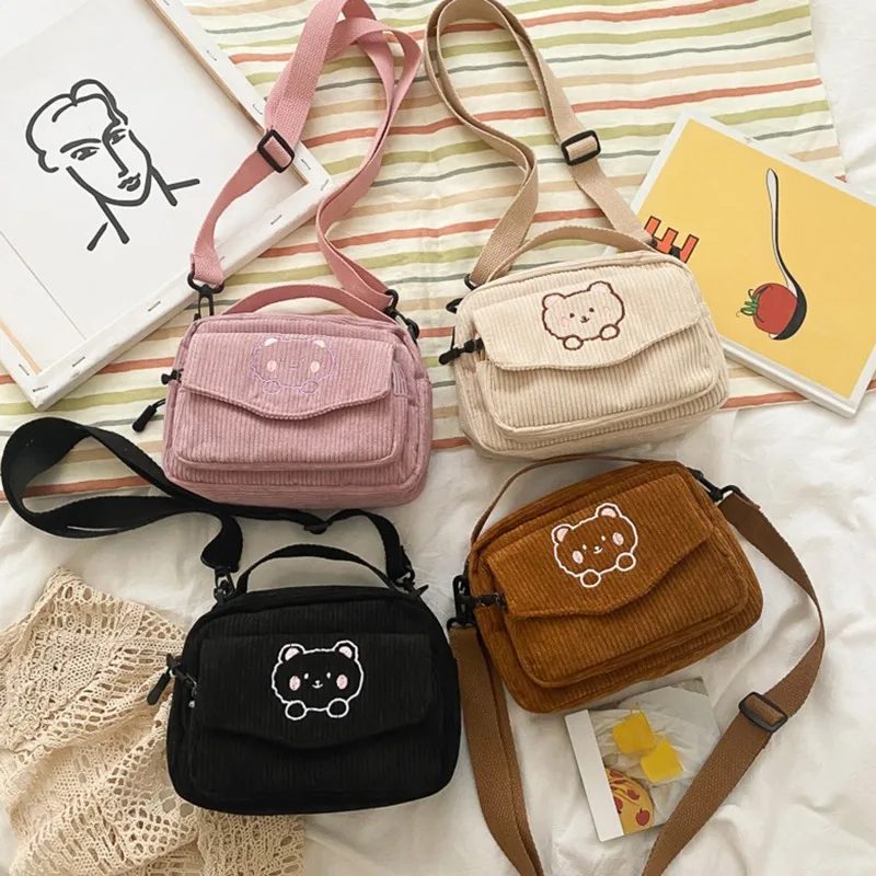Cute Girl Canvas Bag, Corduroy Crossbody Bag, Single Shoulder Bag, Fashion Casual Daily Use For Women
Cute Girl Canvas Bag, Corduroy Crossbody Bag, Single Shoulder Bag, Fashion Casual Daily Use For Women