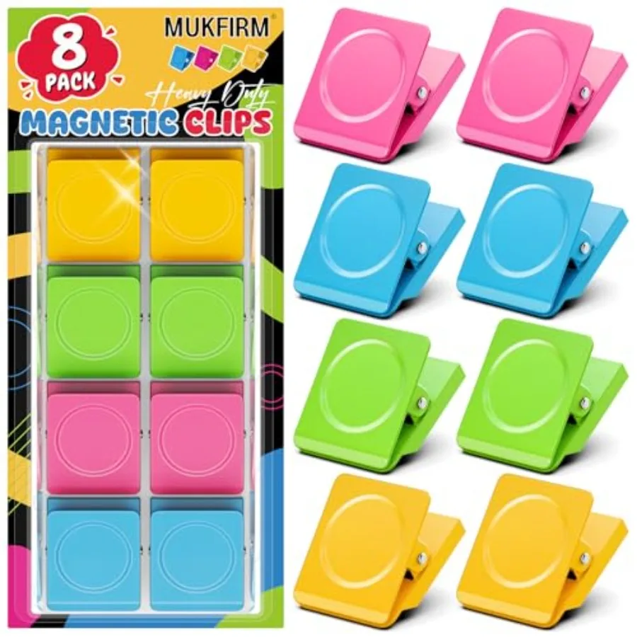 8 Pack Heavy Duty Magnetic Clips for Refrigerator, Whiteboard, Classroom, Strong Magnet Clips for Fridge, Cruise Cabins, Kitche
8 Pack Heavy Duty Magnetic Clips for Refrigerator, Whiteboard, Classroom, Strong Magnet Clips for Fridge, Cruise Cabins, Kitche