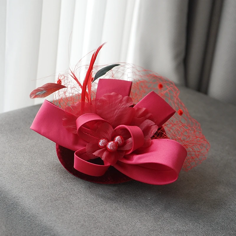 Wine Red Vintage Face Veil Fascinator Hat Hair Clip European Wedding Mini Feather Flower Headwear Fancy Show Party Headpiece
Wine Red Vintage Face Veil Fascinator Hat Hair Clip European Wedding Mini Feather Flower Headwear Fancy Show Party Headpiece