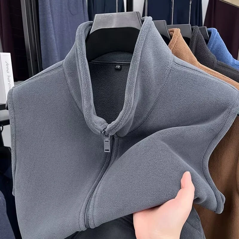 Thiened Fce Double-sided Fce Vest Men's Warmth No Hat Stand Collar Loose Svel Vest Autumn Winter Heavyweight
Thiened Fce Double-sided Fce Vest Men's Warmth No Hat Stand Collar Loose Svel Vest Autumn Winter Heavyweight
