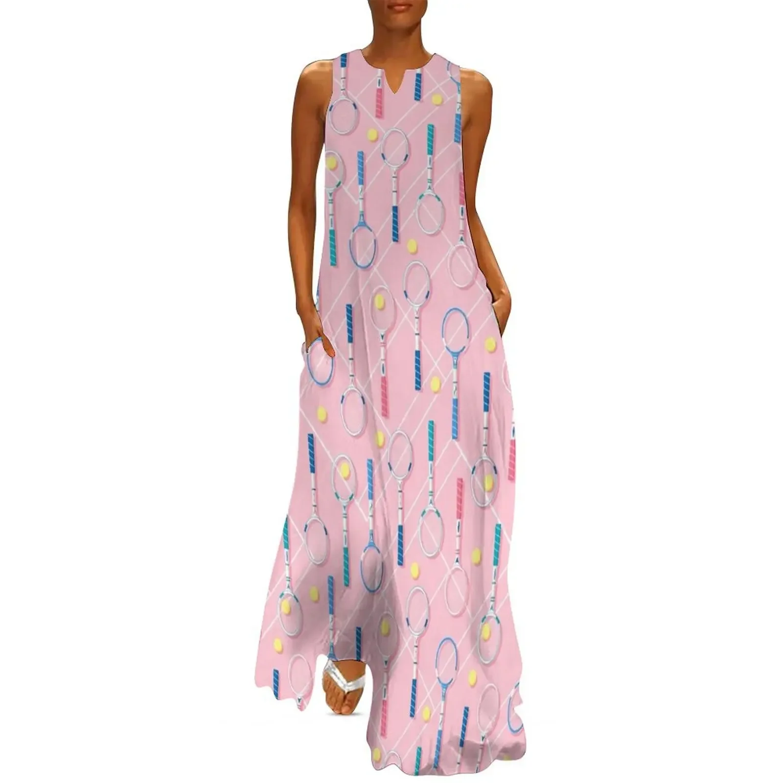 Decorative Pattern With Vintage Tennis Racquets On Pink Background Long Dress women dress Dresses gala Long dress woman
Decorative Pattern With Vintage Tennis Racquets On Pink Background Long Dress women dress Dresses gala Long dress woman
