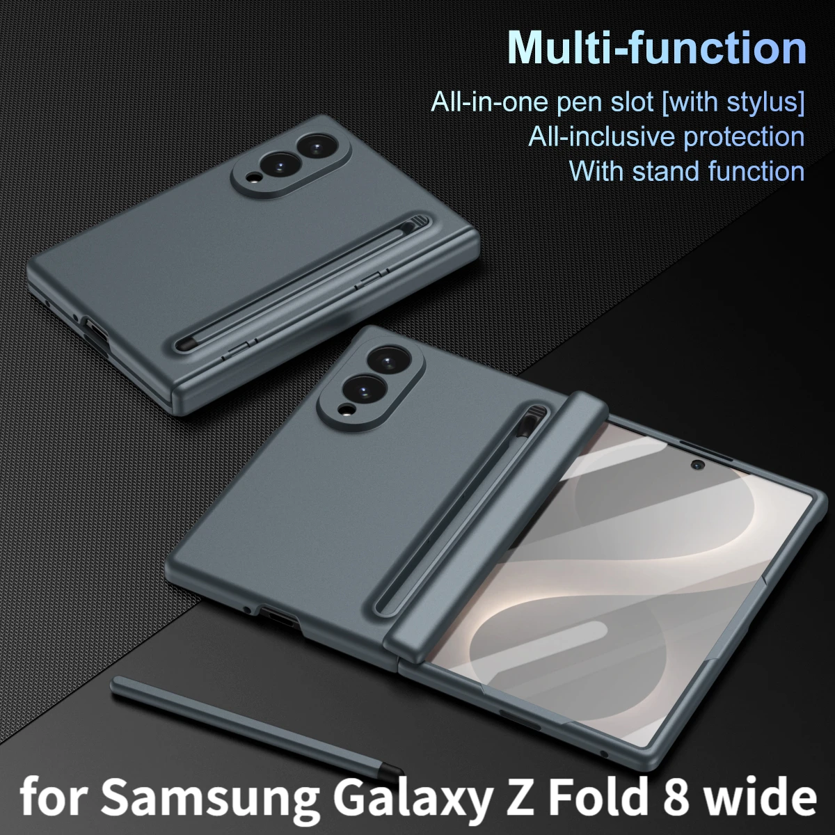 for Samsung Galaxy Z Fold 8 wide business protective case, featuring a pen slot, central hinge protection, and tempered film
for Samsung Galaxy Z Fold 8 wide business protective case, featuring a pen slot, central hinge protection, and tempered film