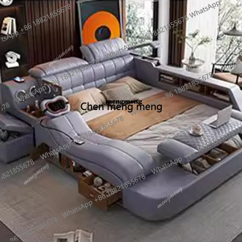 Upholstered Luxury Headboard Bed Leather Massage Minimalist Storage Bed Modern Tatami Camas De Matrimonio Dormitorio
Upholstered Luxury Headboard Bed Leather Massage Minimalist Storage Bed Modern Tatami Camas De Matrimonio Dormitorio