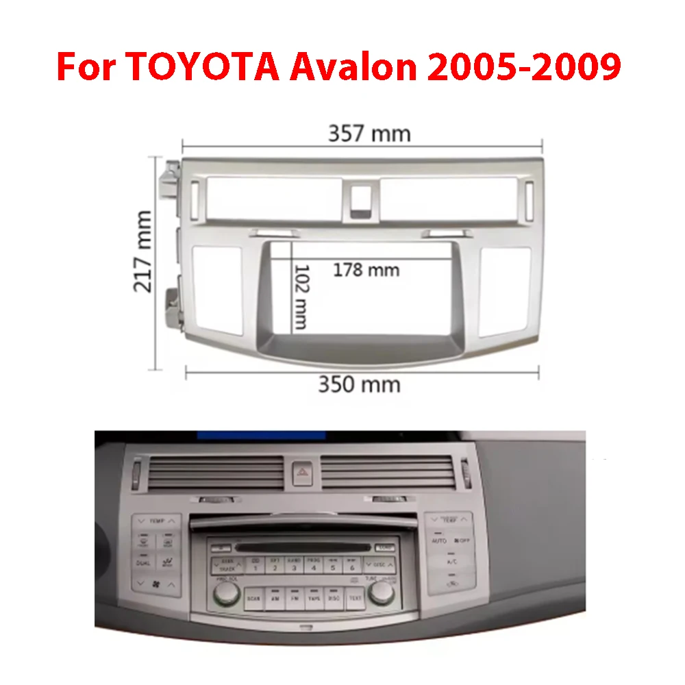 Двойная 2-диночная радиоприемная панель для TOYOTA Avalon 2005-2009, стереопанель, GPS, крепление на приборной панели, комплект отделки, ремонтная рамка, аудиокрышка, рамка
Двойная 2-диночная радиоприемная панель для TOYOTA Avalon 2005-2009, стереопанель, GPS, крепление на приборной панели, комплект отделки, ремонтная рамка, аудиокрышка, рамка
