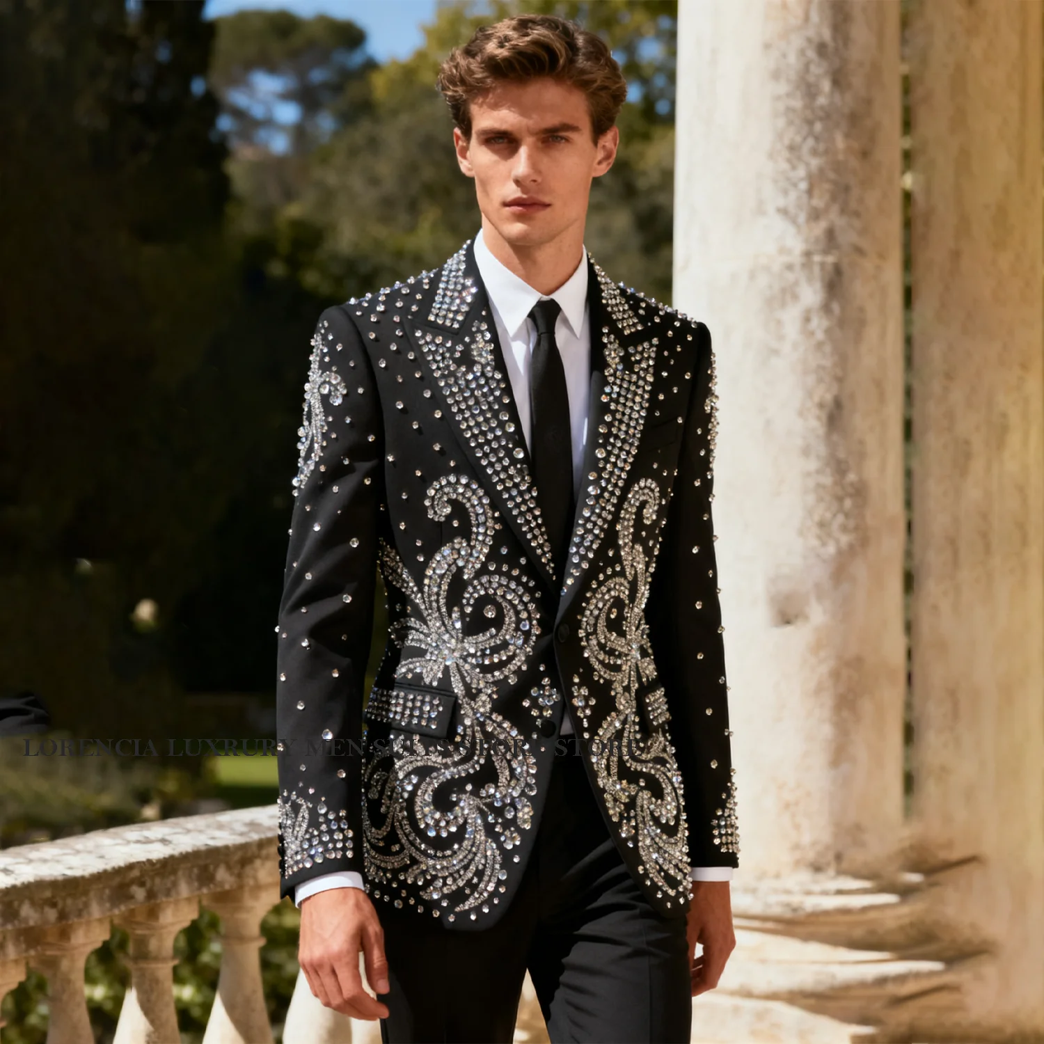 Индивидуальные мужские костюмы с блестящими кристаллами и бриллиантами, украшенные стразами, тонкие Ropa hombre, комплекты из 3 предметов, мужские пиджаки для жениха
Индивидуальные мужские костюмы с блестящими кристаллами и бриллиантами, украшенные стразами, тонкие Ropa hombre, комплекты из 3 предметов, мужские пиджаки для жениха