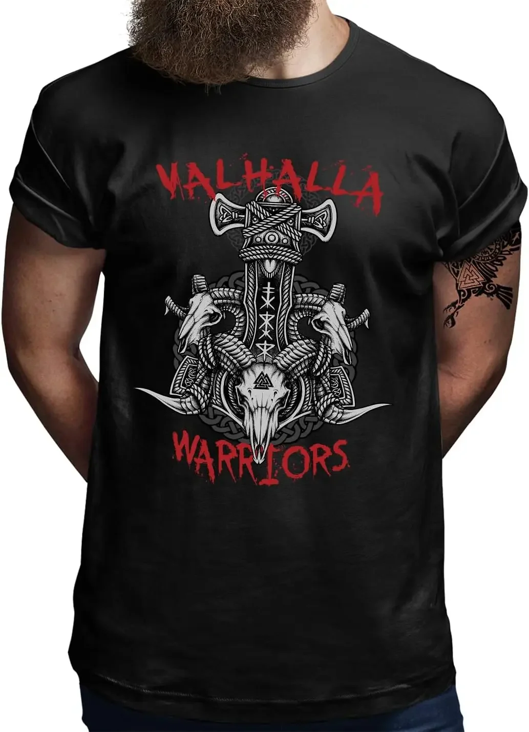 Scandinavian Thor Hammer Mjolnir Rune Nordic Warrior Valhalla T-Shirt 100% Cotton O-Neck Short Sleeve Summer Casual Mens T-shirt
Scandinavian Thor Hammer Mjolnir Rune Nordic Warrior Valhalla T-Shirt 100% Cotton O-Neck Short Sleeve Summer Casual Mens T-shirt