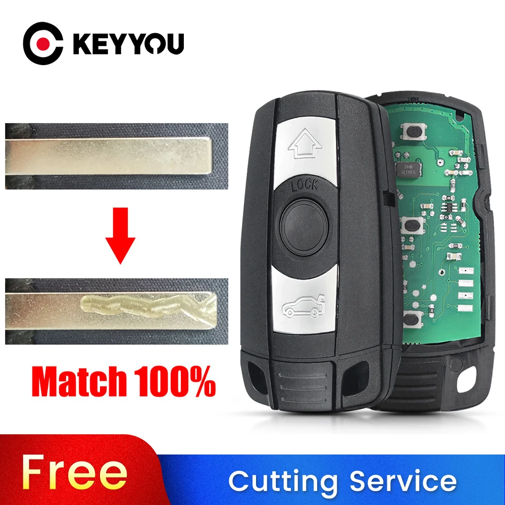 KEYYOU With Cutting Service KR55WK49127 Intelligent Remote Key 315MHz/868MHz PCF7945 Chip For BMW CAS3 3 5 Series X5 2006-2011
KEYYOU With Cutting Service KR55WK49127 Intelligent Remote Key 315MHz/868MHz PCF7945 Chip For BMW CAS3 3 5 Series X5 2006-2011