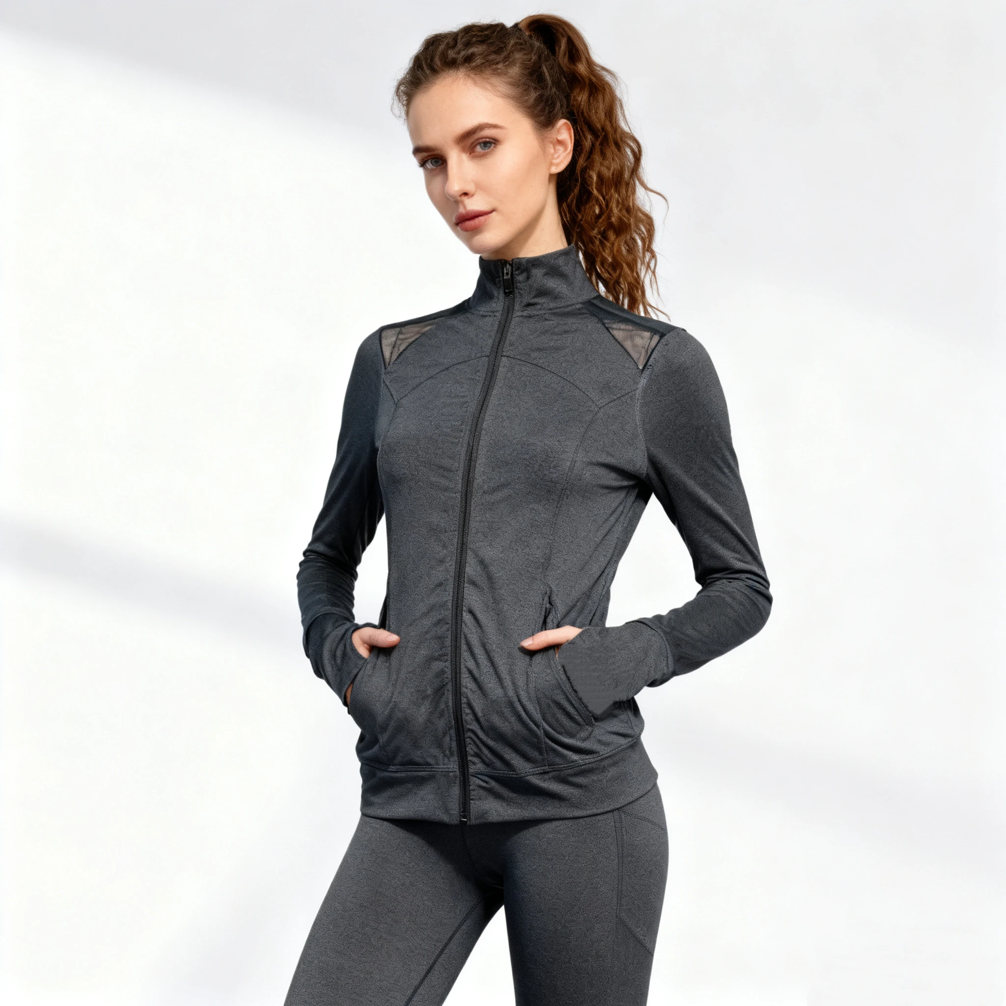 Женская спортивная куртка Amber для активного отдыха с длинным рукавом, на молнии, для бега и йоги, быстросохнущая, дышащая, утягивающая, верхняя одежда для йоги
Женская спортивная куртка Amber для активного отдыха с длинным рукавом, на молнии, для бега и йоги, быстросохнущая, дышащая, утягивающая, верхняя одежда для йоги