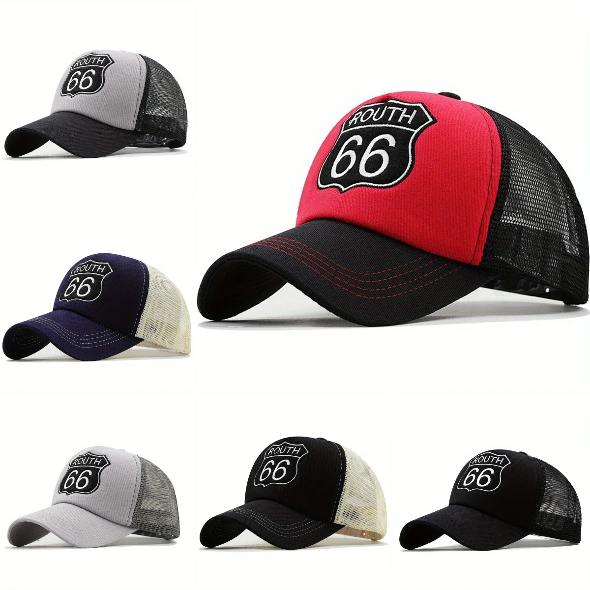 Routh 66 Letter Embroidery Mesh Cap Casual Fashion Trend Shunshade Baseball Cap Comfortable and Breathable Lightweight Dad Hat
Routh 66 Letter Embroidery Mesh Cap Casual Fashion Trend Shunshade Baseball Cap Comfortable and Breathable Lightweight Dad Hat