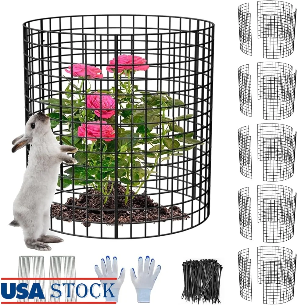 6 Pack Animal Protection Plant Cages Pre-Bent Metal Mesh 18PCS Guard Outdoor Plant Protector with Cable Ties and Metal Stakes
6 Pack Animal Protection Plant Cages Pre-Bent Metal Mesh 18PCS Guard Outdoor Plant Protector with Cable Ties and Metal Stakes