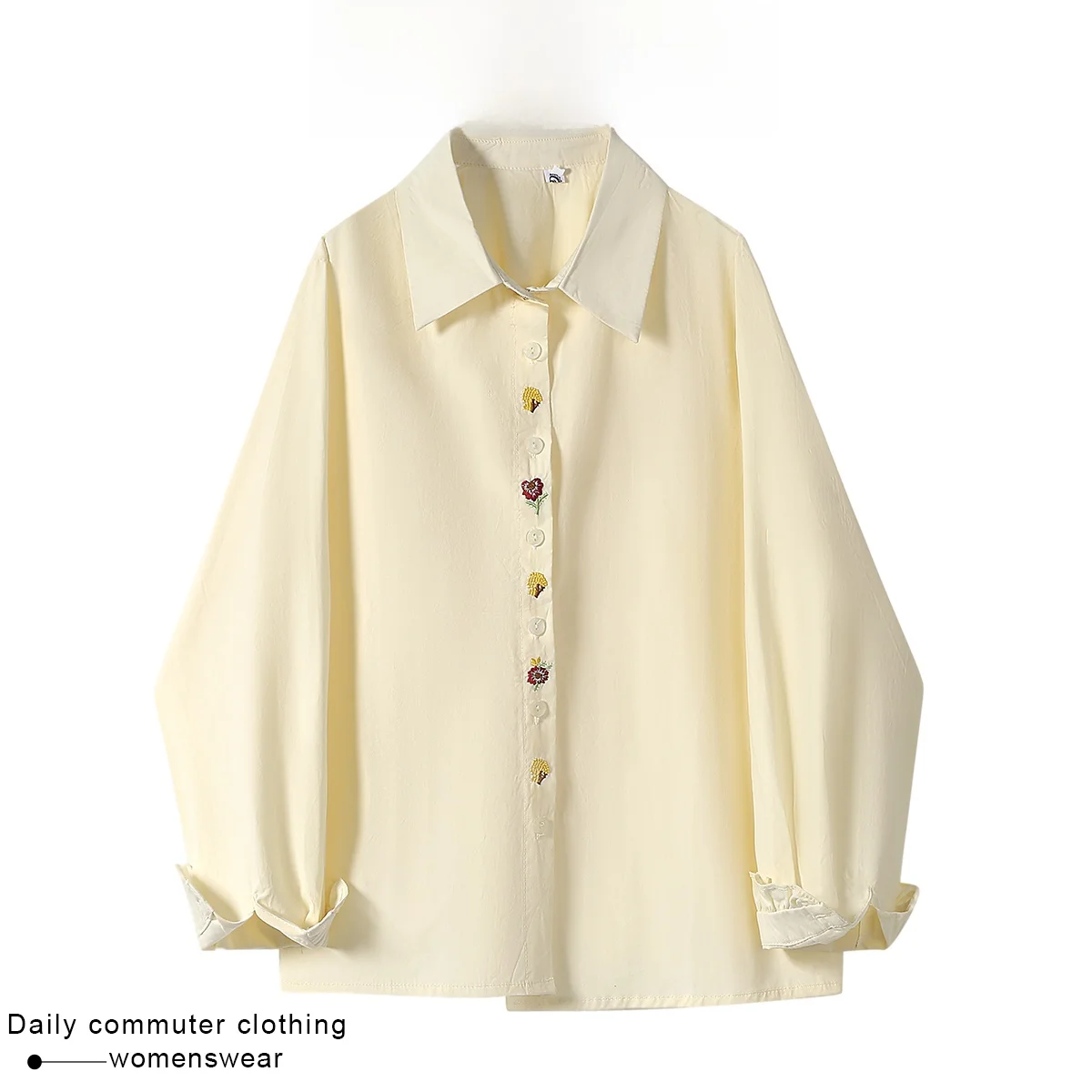Sweet Cute Embroidered Button Women's Casual Shirt Early Autumn New Style Cotton Pure Material Loose Fit Collar Long Sleeve
Sweet Cute Embroidered Button Women's Casual Shirt Early Autumn New Style Cotton Pure Material Loose Fit Collar Long Sleeve