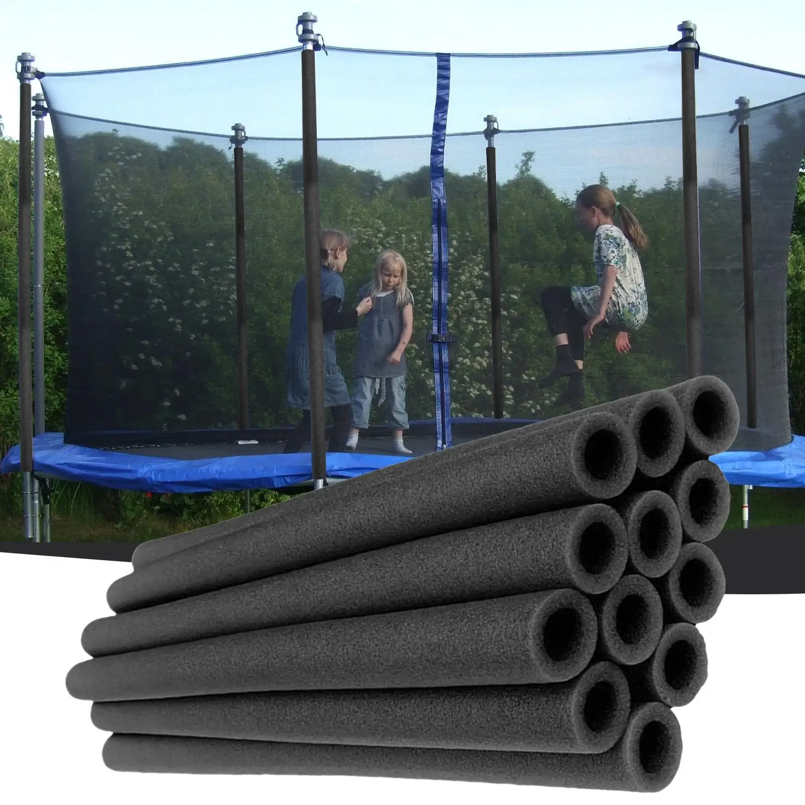12 Pieces Trampoline Foam Pole Covers Waterproof Tube Padding Replacement Part for Indoor Trampoline Pole Foam Sleeves
12 Pieces Trampoline Foam Pole Covers Waterproof Tube Padding Replacement Part for Indoor Trampoline Pole Foam Sleeves