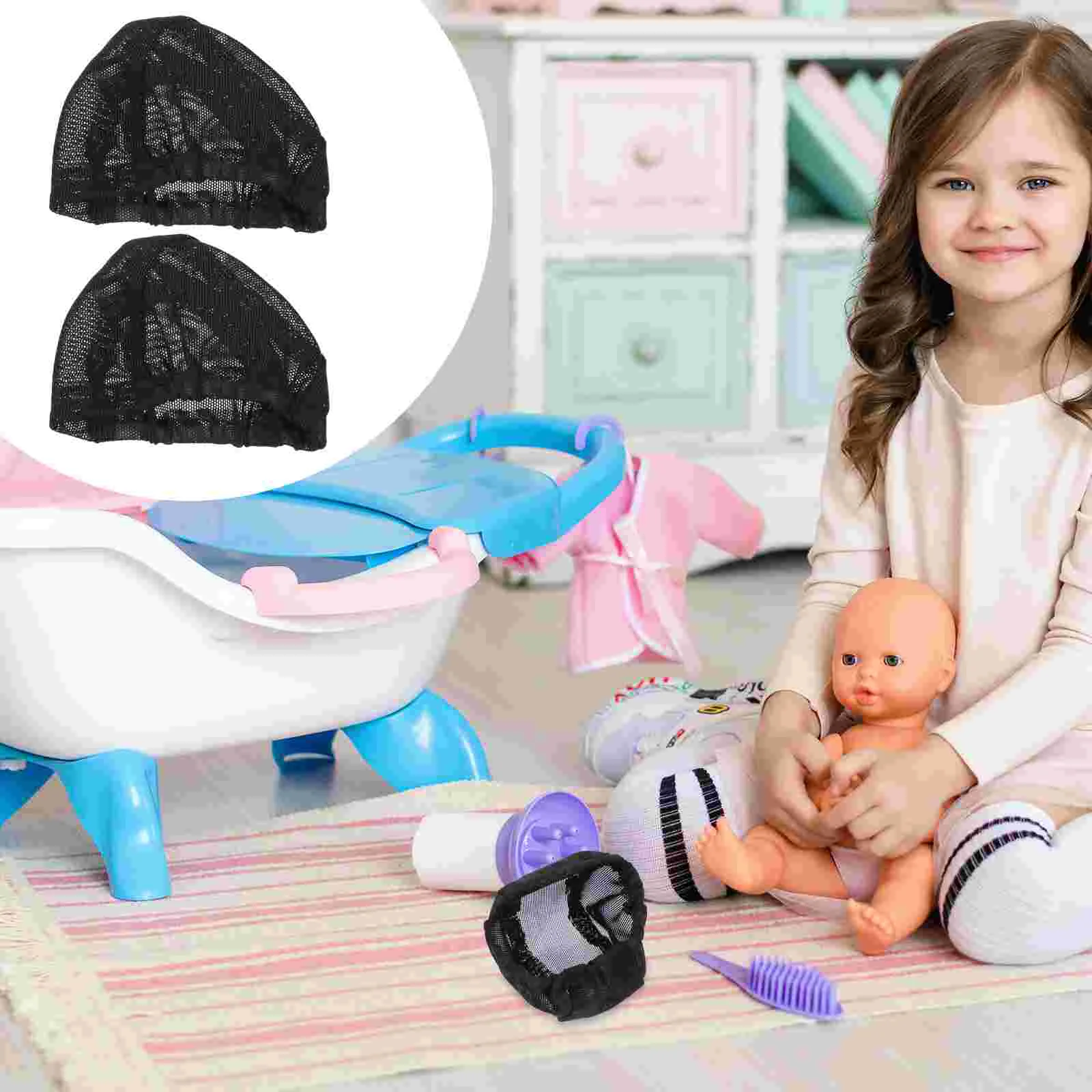 2 Pcs Hair Wigs Covers Elastic Cloth Caps Miniature Dollhouse Accessories Simple Design Easy Install Prevent
2 Pcs Hair Wigs Covers Elastic Cloth Caps Miniature Dollhouse Accessories Simple Design Easy Install Prevent