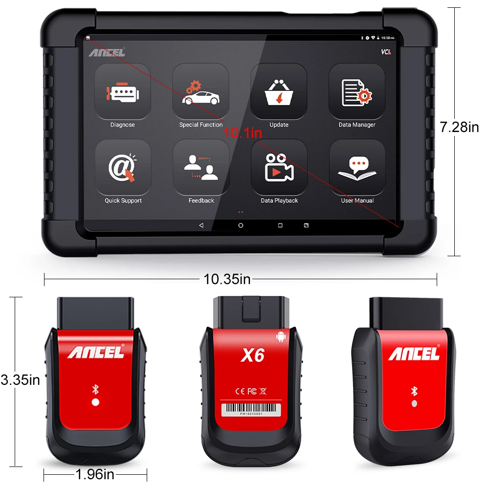 Ancel X6 B-luetooth ob.d2 Scanner Car Diagnostic Tool Professional Full System Airbag Oil EPB DPF Reset Tools Automotive Scanner
Ancel X6 B-luetooth ob.d2 Scanner Car Diagnostic Tool Professional Full System Airbag Oil EPB DPF Reset Tools Automotive Scanner
