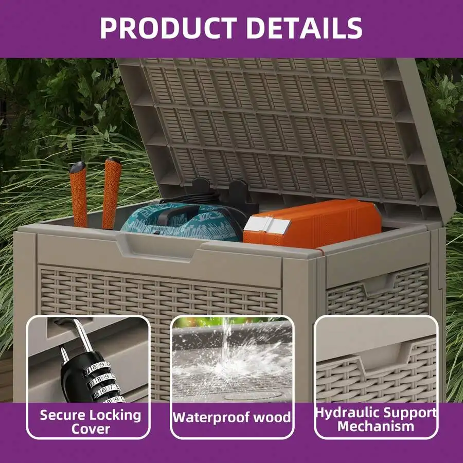 32 Gallon Resin Deck Box Water Resistant Outdoor Storage Container Lockable Organizer For Patio Cushions Garden Tools
32 Gallon Resin Deck Box Water Resistant Outdoor Storage Container Lockable Organizer For Patio Cushions Garden Tools