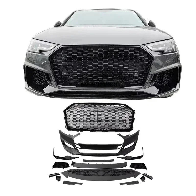 2017-2019 Facelift RS4 Body Kit for A4 B9 Front Bumper with Grille Upgrade to RS4 Front Bumper ABS Material
2017-2019 Facelift RS4 Body Kit for A4 B9 Front Bumper with Grille Upgrade to RS4 Front Bumper ABS Material