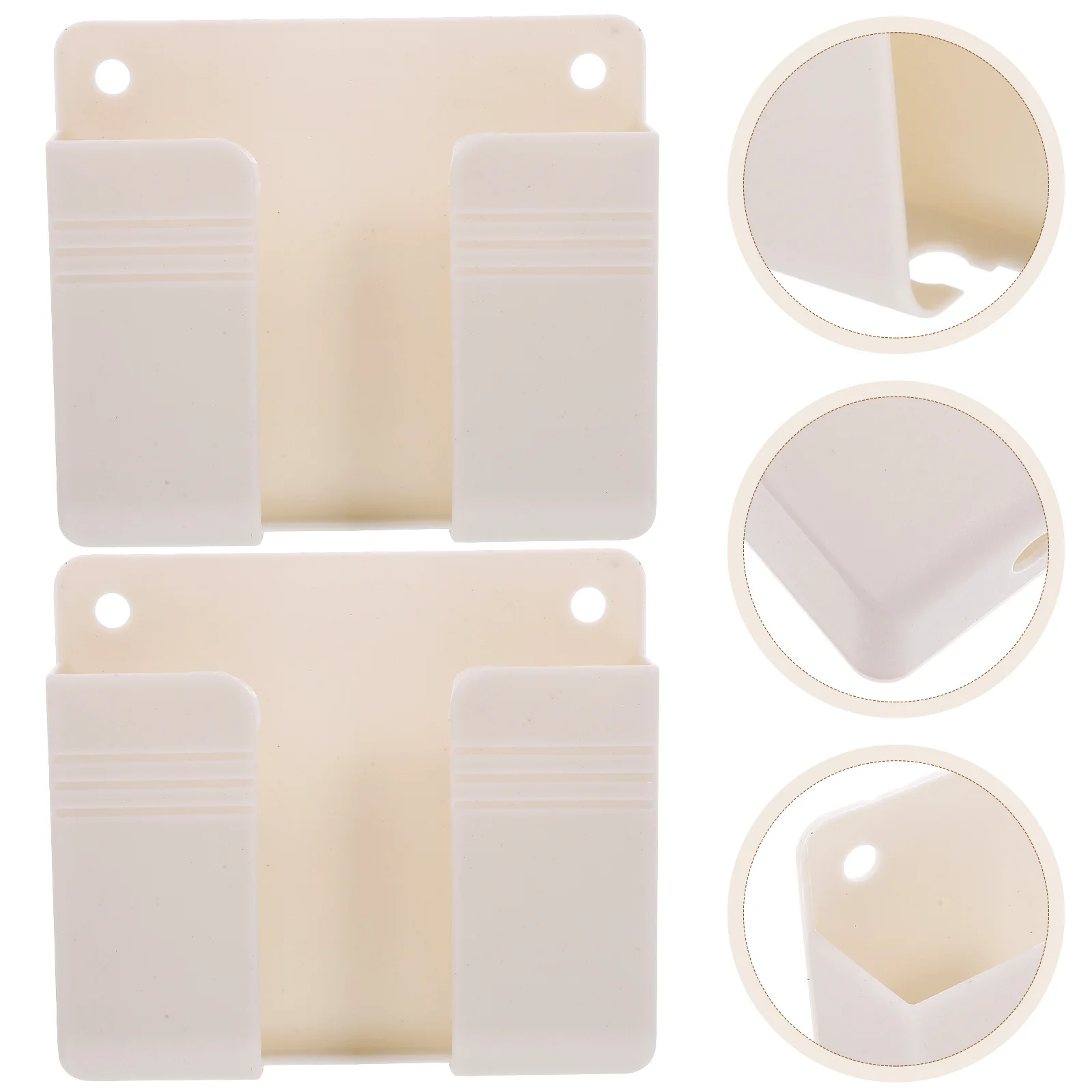 2 Pcs Phone Holder for Kitchen Wall Mounted Storage No Punching Adhesive Rack Plastic Remote Stand Simple Design Keeps Room
2 Pcs Phone Holder for Kitchen Wall Mounted Storage No Punching Adhesive Rack Plastic Remote Stand Simple Design Keeps Room