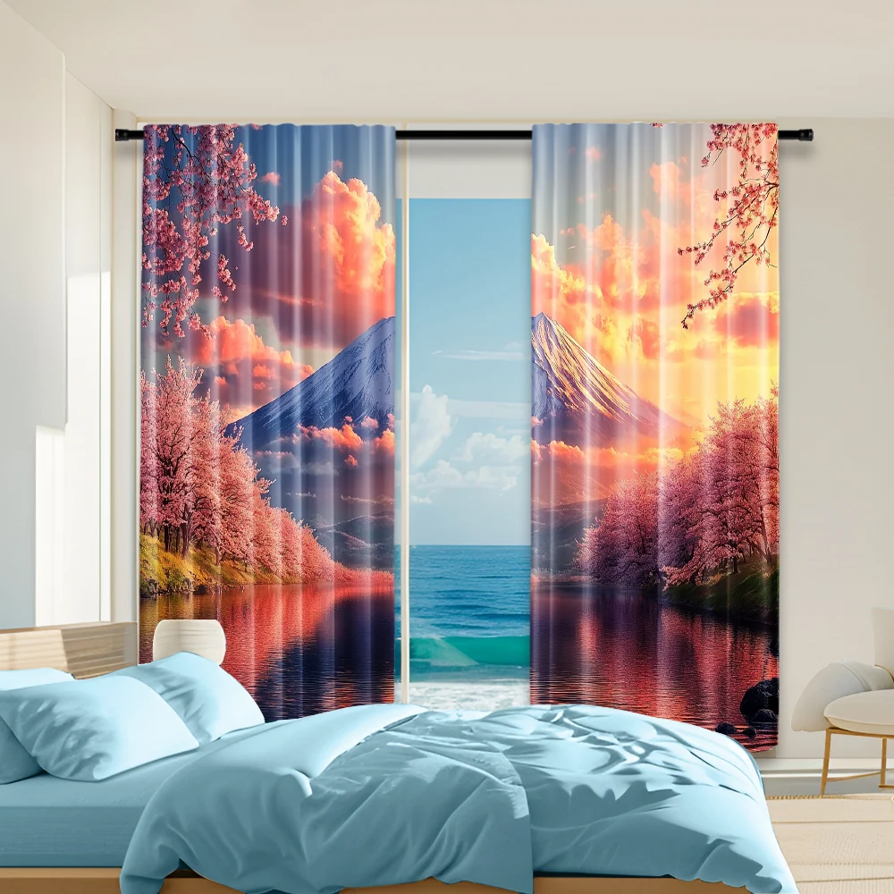2 pcs, versatile polyester transparent curtains for home decoration Japanese cherry blossoms1 for use in bedrooms and living
2 pcs, versatile polyester transparent curtains for home decoration Japanese cherry blossoms1 for use in bedrooms and living
