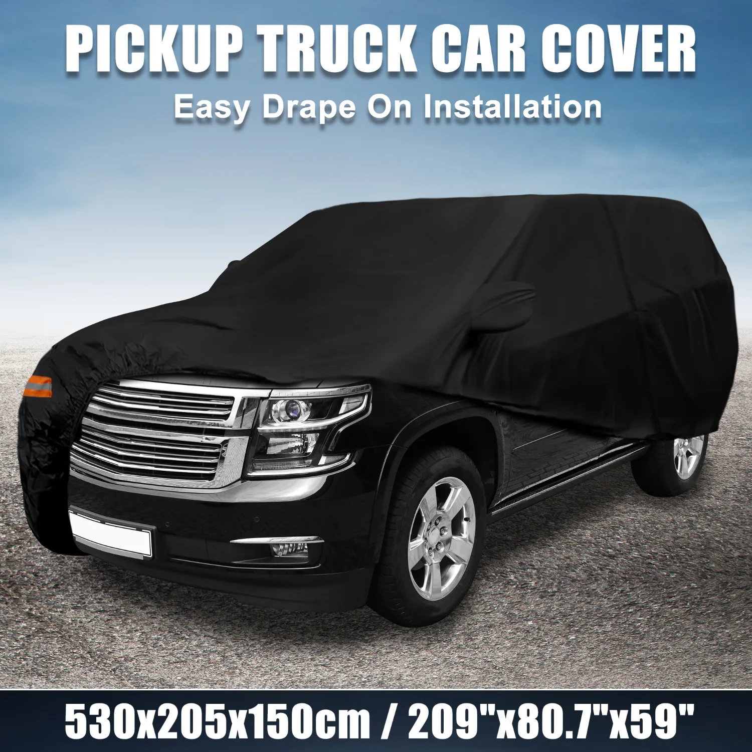 SUV Car Cover for Chevrolet Tahoe 4 Door 2007-2024 Outdoor Waterproof Sun Rain Dust Wind Snow Protection 190T PU W/Driver Door Zipper
SUV Car Cover for Chevrolet Tahoe 4 Door 2007-2024 Outdoor Waterproof Sun Rain Dust Wind Snow Protection 190T PU W/Driver Door Zipper