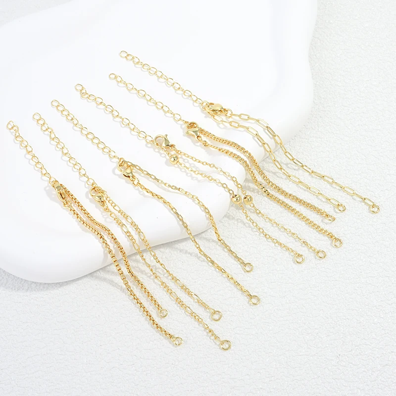3pcs/18K Gold Plated Brass Adjustable Bracelet Chain with Zircon Simple DIY Bracelet Accessory for Handmade Jewelry:VL773-VL778
3pcs/18K Gold Plated Brass Adjustable Bracelet Chain with Zircon Simple DIY Bracelet Accessory for Handmade Jewelry:VL773-VL778