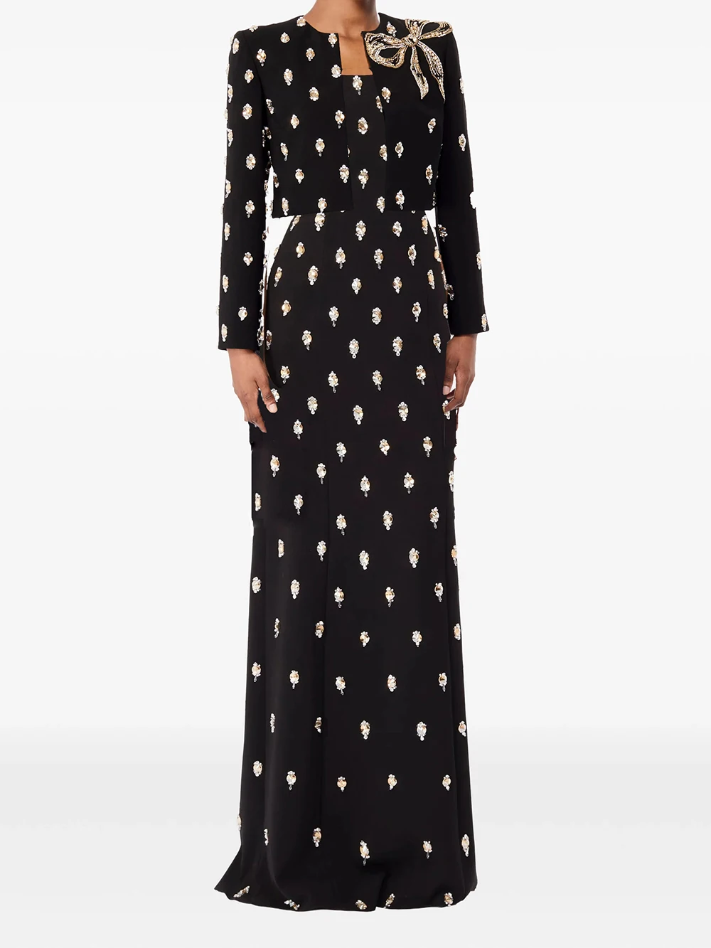 Modphy High Quality Black Luxury Diamond Bead Short Blazer Spaghetti Strap Slim Fit Long Dress Set Jacket Dress Women'S Outfit
Modphy High Quality Black Luxury Diamond Bead Short Blazer Spaghetti Strap Slim Fit Long Dress Set Jacket Dress Women'S Outfit