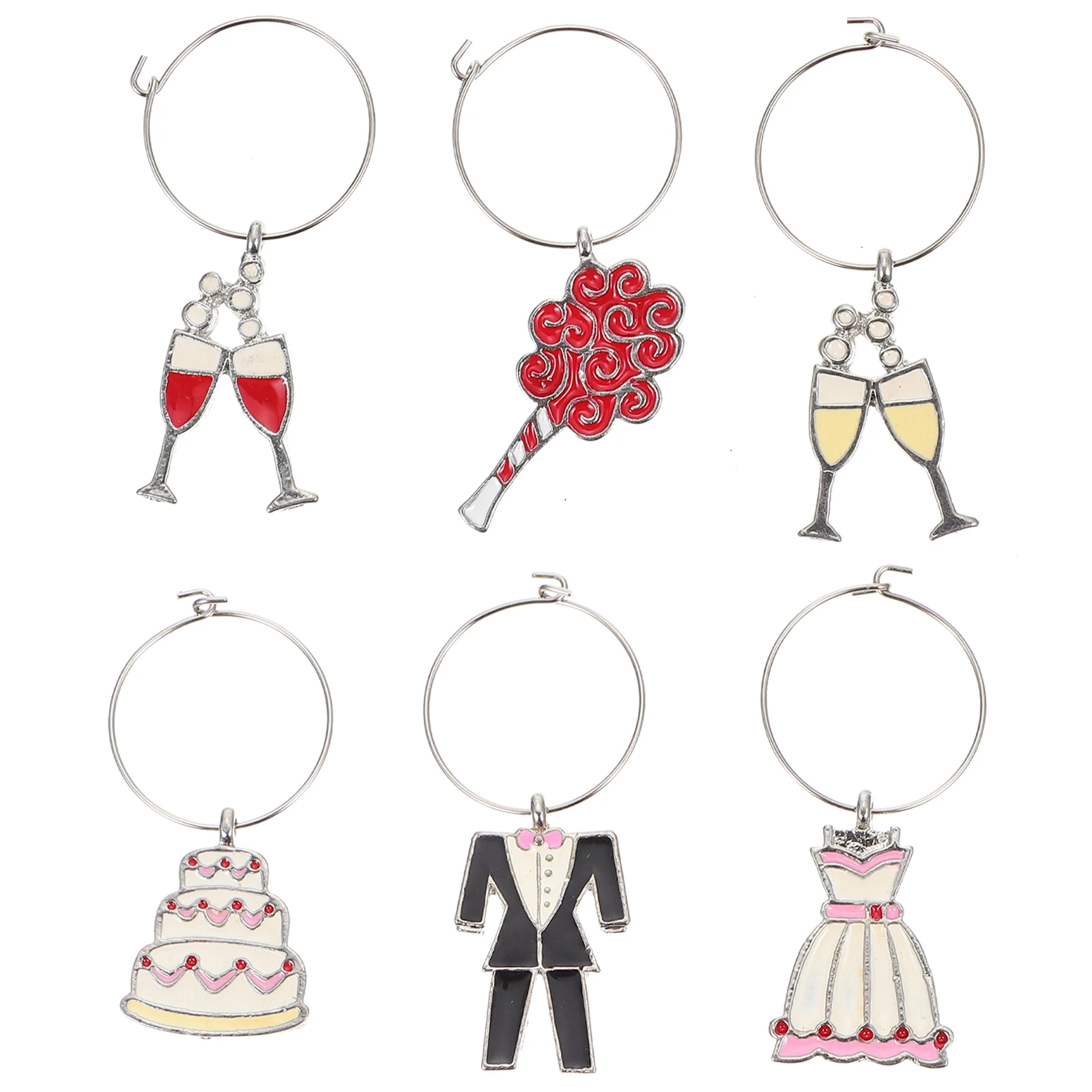 6 Pcs Glass Charms Exquisitely Crafted Safe Comfortable Environmental Friendly Party Decorations Wedding Themed Zinc Alloy
6 Pcs Glass Charms Exquisitely Crafted Safe Comfortable Environmental Friendly Party Decorations Wedding Themed Zinc Alloy
