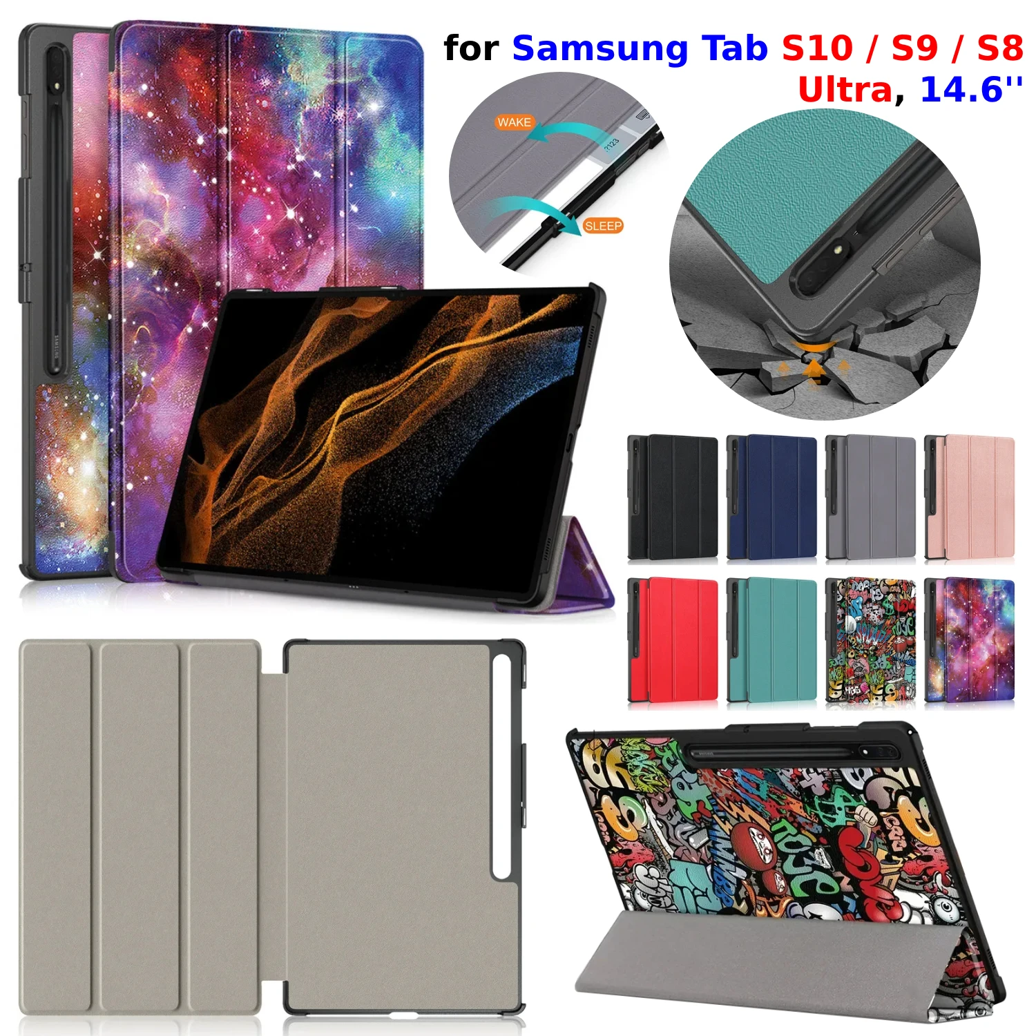 For Samsung Tab S10 Ultra Case 14.6 Inch S9 S8 Ultra SM-X920 X910 X900 Flip Stand Magnetic Leather Cover Hard 14.6" Tablet Case
For Samsung Tab S10 Ultra Case 14.6 Inch S9 S8 Ultra SM-X920 X910 X900 Flip Stand Magnetic Leather Cover Hard 14.6" Tablet Case