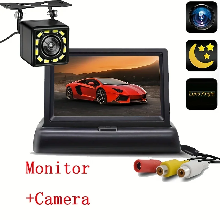 10.92cm Foldable Car Rearview Camera System with HD Night Vision Monitor and Camera -Wide Lens Angle for Enhanced Safety
10.92cm Foldable Car Rearview Camera System with HD Night Vision Monitor and Camera -Wide Lens Angle for Enhanced Safety