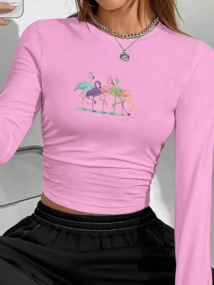 Womens Long Sleeve Solid Pink Knitted Top
Womens Long Sleeve Solid Pink Knitted Top