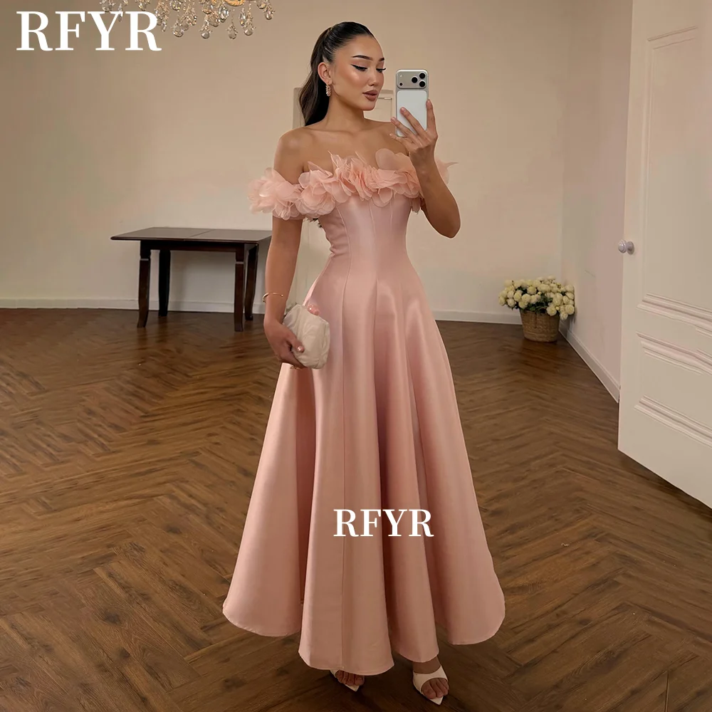 RFYR A Line Evening Dress 3D Flowers Prom Dress Off Shoulder Celebrity Gala Dress Maxi Princess Dress for Women Robe Customized
RFYR A Line Evening Dress 3D Flowers Prom Dress Off Shoulder Celebrity Gala Dress Maxi Princess Dress for Women Robe Customized