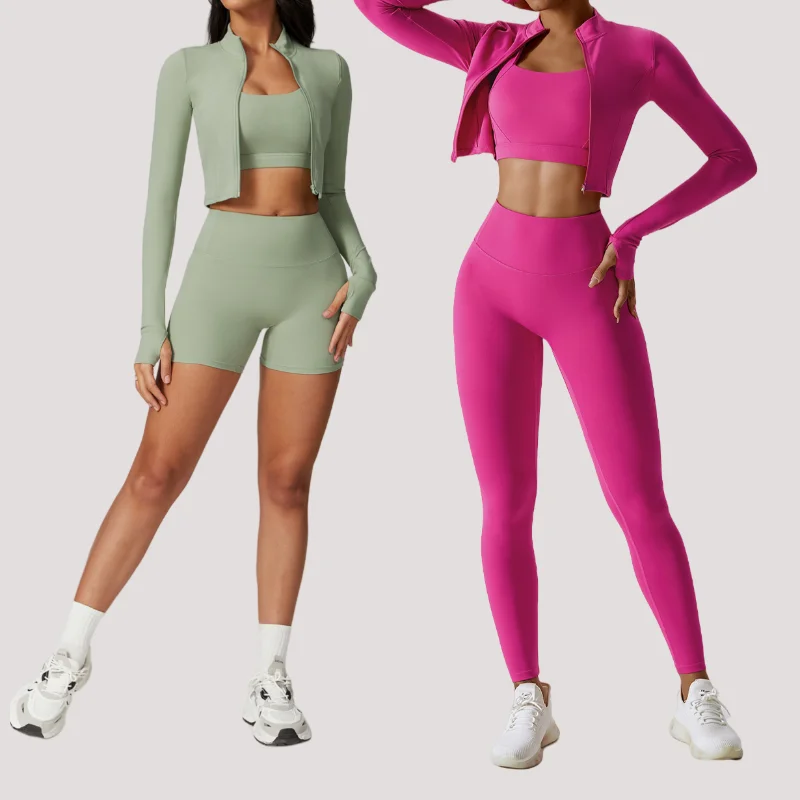 Seamless Yoga Sets Sports Fitness High Waist Hip-lifting Tight Naked Shockproof Sports Bra Tracksuit Gym Yoga Three-piece Suit
Seamless Yoga Sets Sports Fitness High Waist Hip-lifting Tight Naked Shockproof Sports Bra Tracksuit Gym Yoga Three-piece Suit