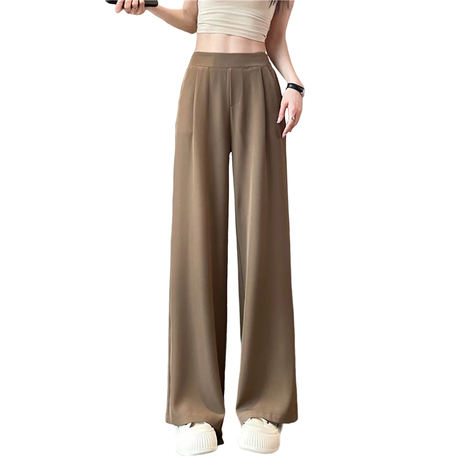 Women's Wide Leg Pants with Pockets Elastic High Waist Loose Casual Pants for Business Work Casual
Women's Wide Leg Pants with Pockets Elastic High Waist Loose Casual Pants for Business Work Casual