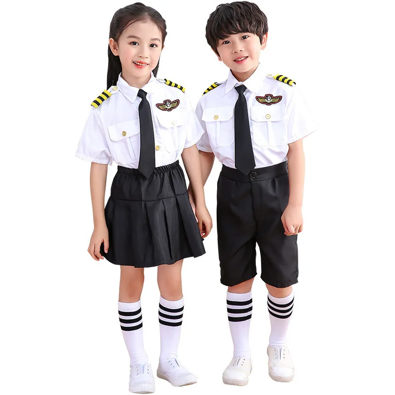 Kids Air Force & Flight Attendant Uniform Cosplay Set Pilot Costumes for Boys and Girls Airline School Stage Performance Outfits
Kids Air Force & Flight Attendant Uniform Cosplay Set Pilot Costumes for Boys and Girls Airline School Stage Performance Outfits