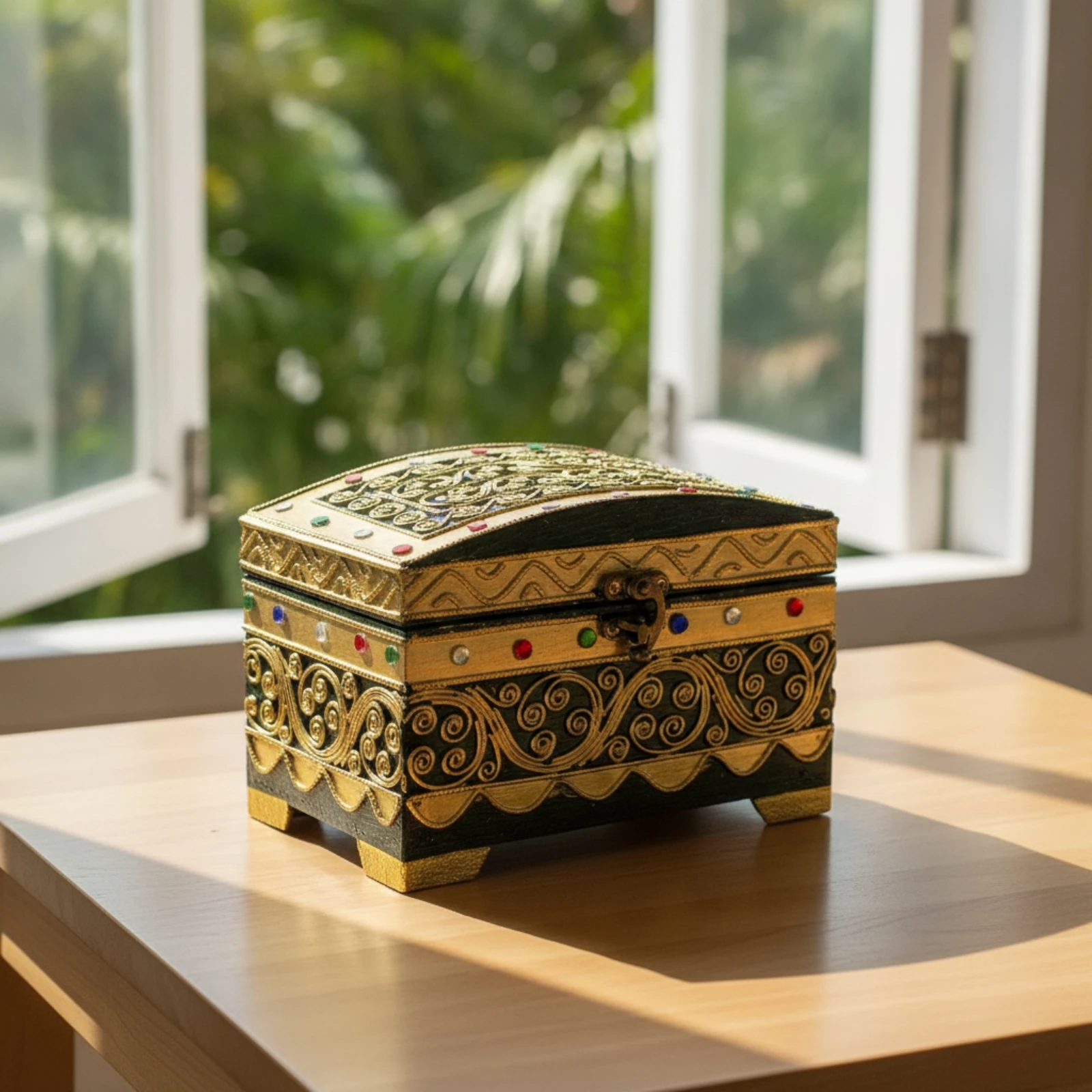 Jewelry Box with Hinged Lid Vintage Wooden Jewelry Box Decorative Crafted by Hand for Tabletop, Photography Prop
Jewelry Box with Hinged Lid Vintage Wooden Jewelry Box Decorative Crafted by Hand for Tabletop, Photography Prop
