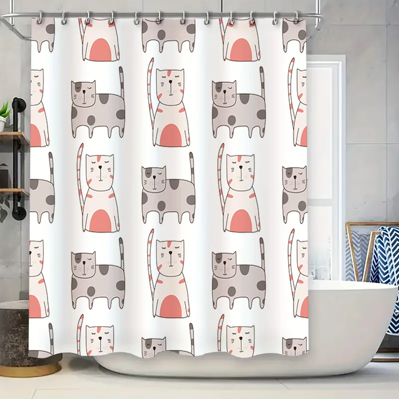 Modern Cartoon Cat Print Shower Curtain Fashion Home Decor Waterproof Bath Liner for Bathroom Decoration in Various Colors!
Modern Cartoon Cat Print Shower Curtain Fashion Home Decor Waterproof Bath Liner for Bathroom Decoration in Various Colors!