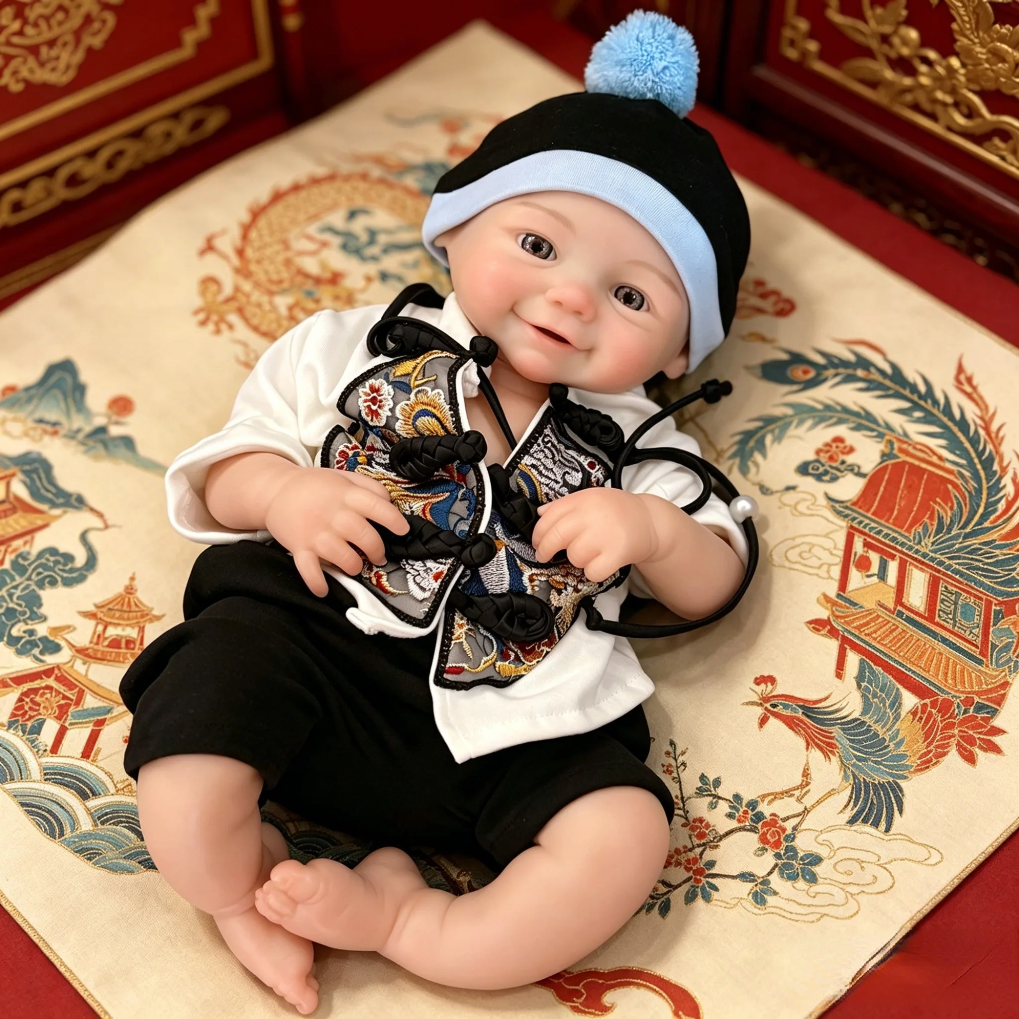 18 Inch Full Body Silicone Reborn Baby Doll Vivienne Girl Realistic Newborn Doll Hand Painted Skin Chinese Embroidery Outfit Collectible Art Doll Toy Gift For Collectors Fast Shipping
18 Inch Full Body Silicone Reborn Baby Doll Vivienne Girl Realistic Newborn Doll Hand Painted Skin Chinese Embroidery Outfit Collectible Art Doll Toy Gift For Collectors Fast Shipping