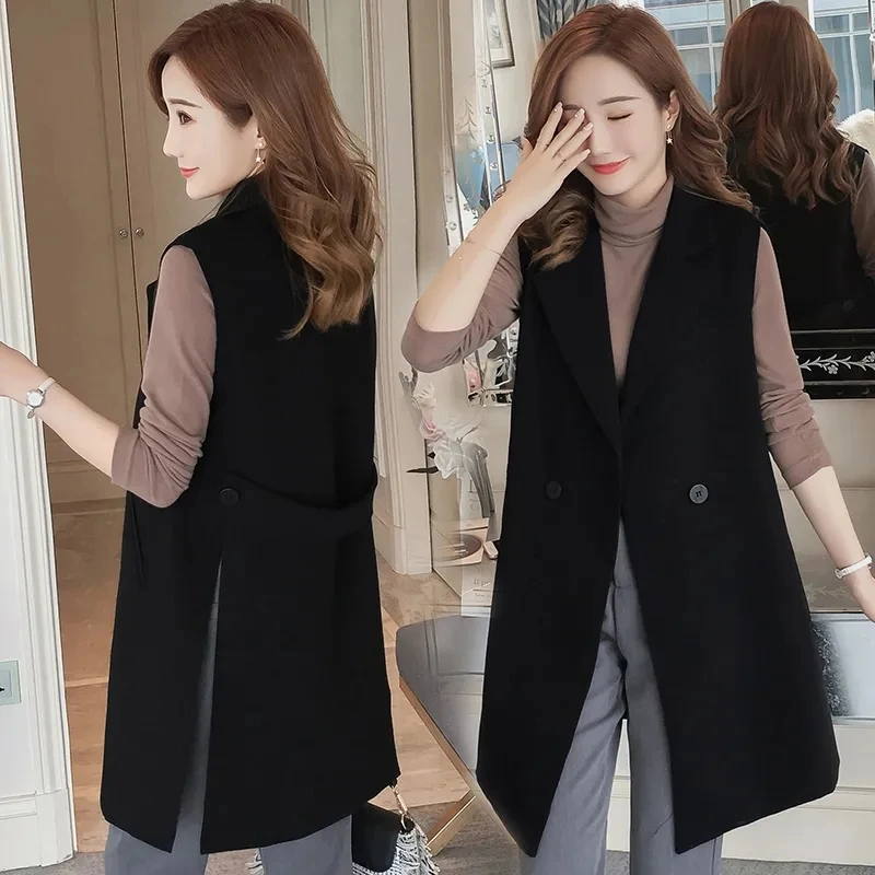 Women New Spring Autumn Korean Sleeveless Suit Shoulder Vest Jacket Female Spring Appear Thin Sleeveless Suit Shoulder Vest Coat
Women New Spring Autumn Korean Sleeveless Suit Shoulder Vest Jacket Female Spring Appear Thin Sleeveless Suit Shoulder Vest Coat