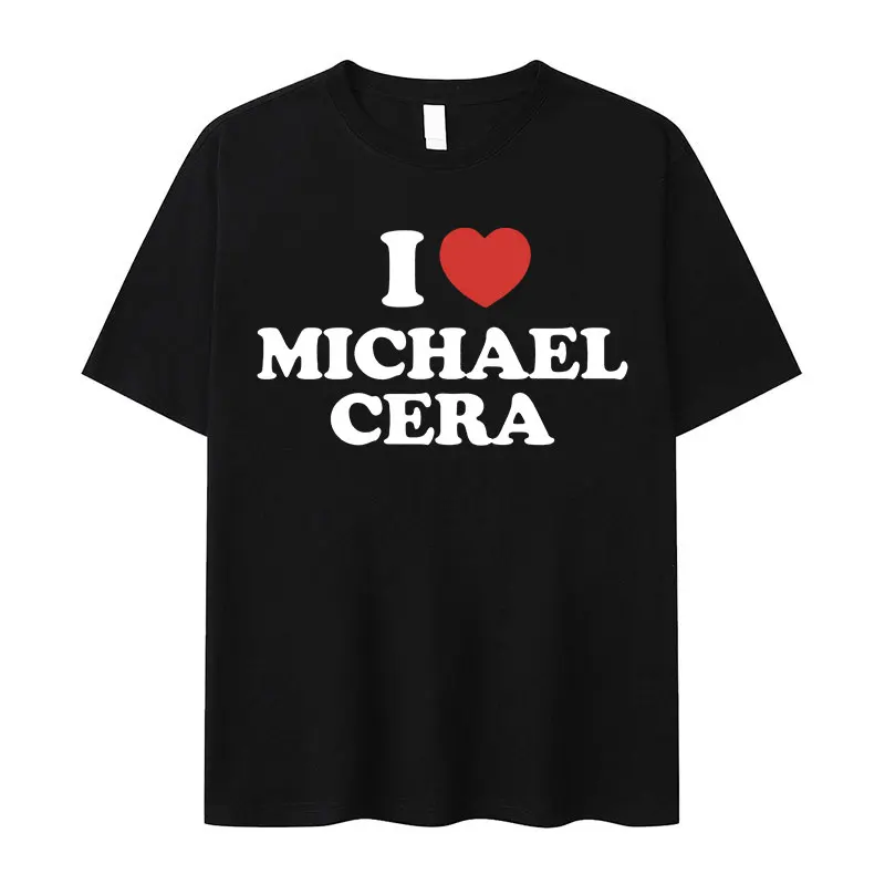 Футболка с графическим принтом I Love Michael Cera, Мужская модная одежда, высококачественные футболки, топы, повседневные хлопковые футболки большого размера унисекс
Футболка с графическим принтом I Love Michael Cera, Мужская модная одежда, высококачественные футболки, топы, повседневные хлопковые футболки большого размера унисекс