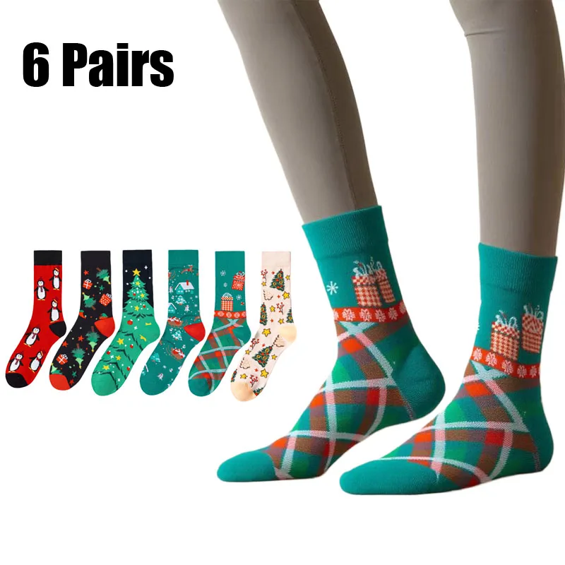 6 Pairs New Winter Women Christmas Socks Santa Claus Socks Elk Tide Women Sock Christmas Tree Gift Happy New Year Funny Socks
6 Pairs New Winter Women Christmas Socks Santa Claus Socks Elk Tide Women Sock Christmas Tree Gift Happy New Year Funny Socks