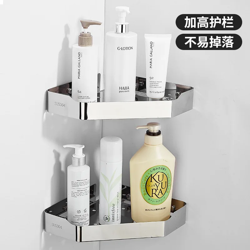 Stainless Steel Wall-Mounted Storage Rack, Bathroom Wall Corner, Single and Double-Layer Hardware
Stainless Steel Wall-Mounted Storage Rack, Bathroom Wall Corner, Single and Double-Layer Hardware